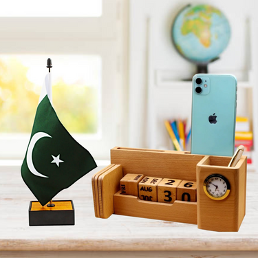 Office Desk Accessories Set for Office ( Wooden Deal )